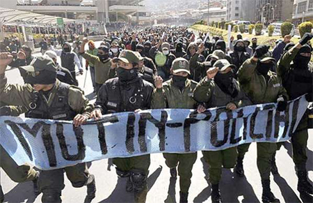 motin policial en bolivia